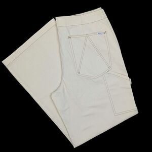 RVCA Back Bay Pant Relaxed Wide Leg Chino Utility 100% Cotton Latte 31 NWT